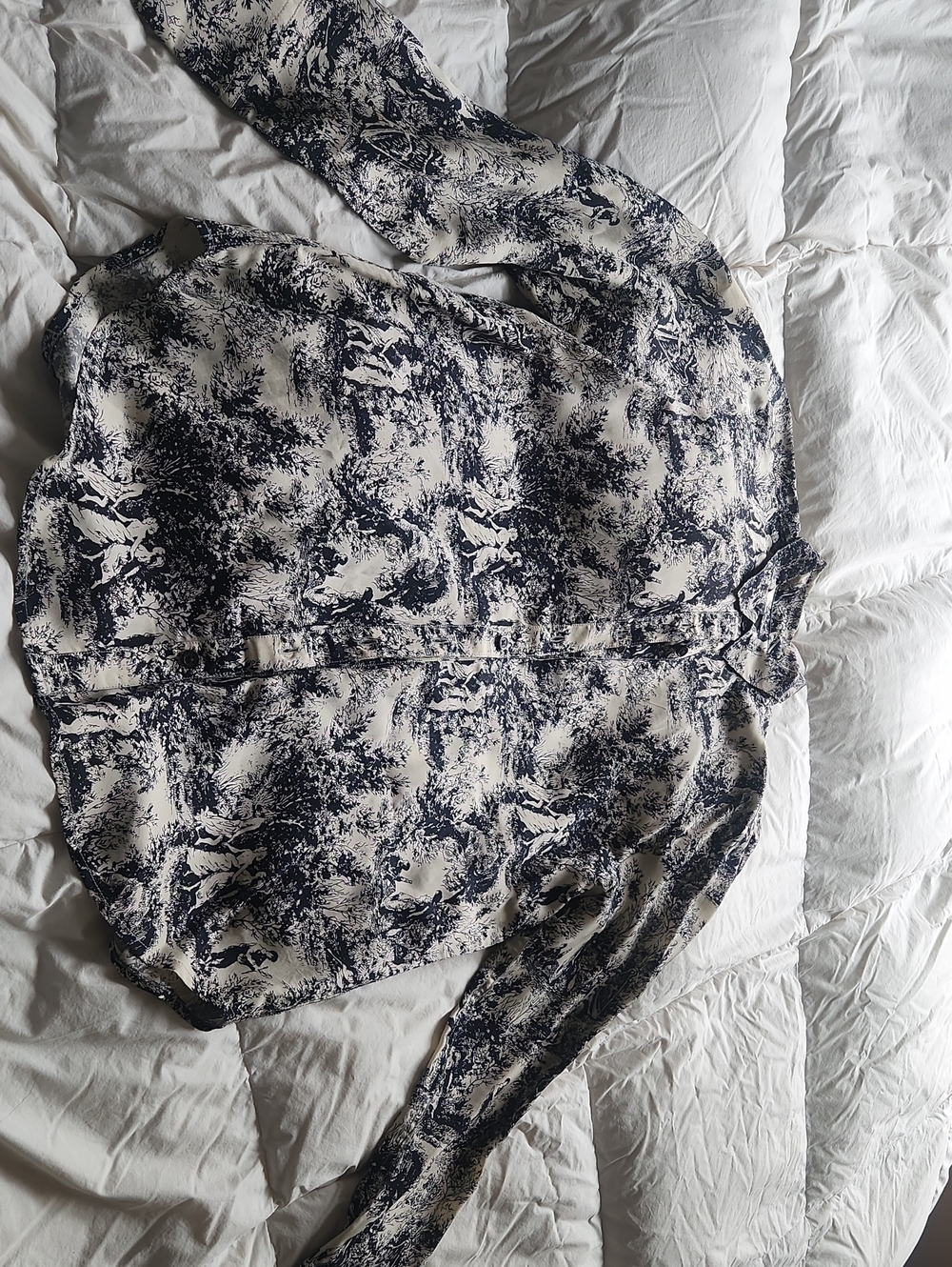 J. Crew Printed Long-Sleeve Button-Up.